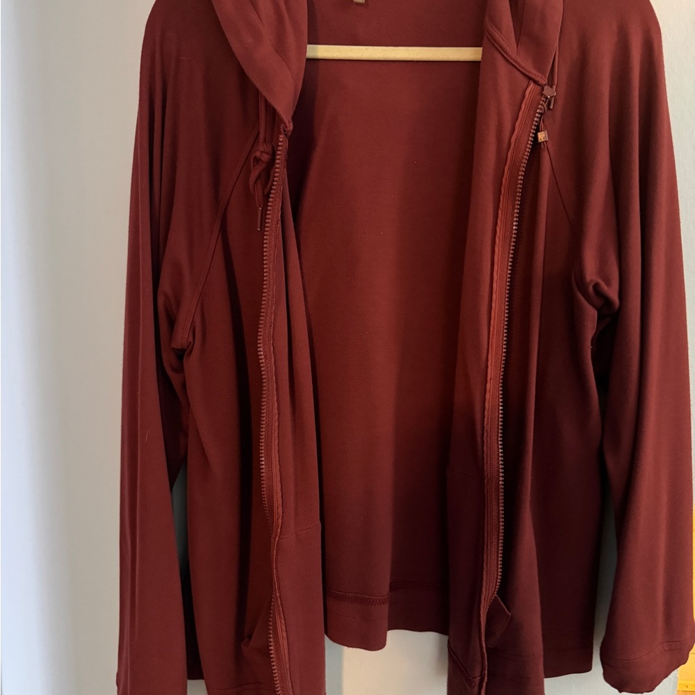 Anne Klein Women’s Zip Up Sweater Wine or Burgundy Size XL - Picture 2 of 3